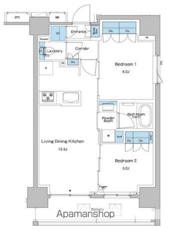 ルフォンプログレ志村坂上(2LDK/5階)の間取り写真