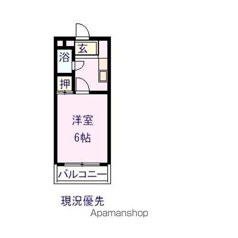メゾンアルカディア御門(1K/1階)の間取り写真