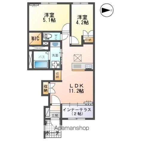 ヴァンベール壱番館(2LDK/1階)の間取り写真