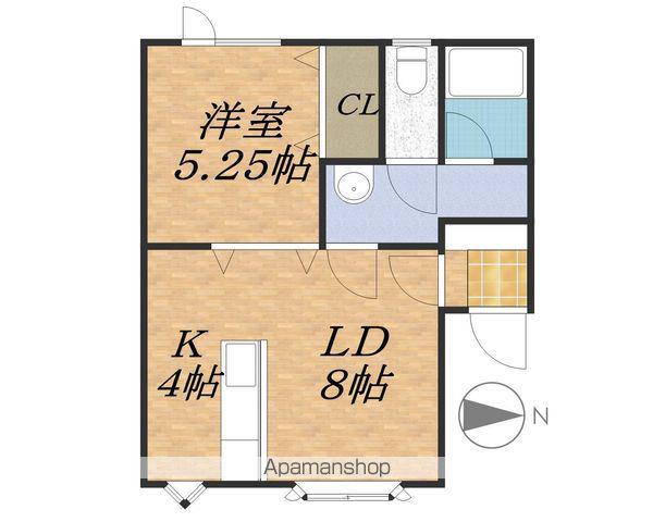 CASTLE M・KⅡ(1LDK/2階)の間取り写真