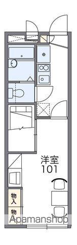 レオパレスダブルレインボー(1K/1階)の間取り写真