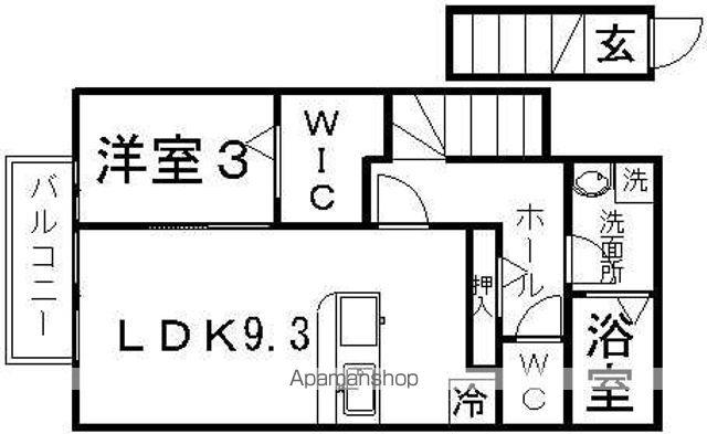 セジュール大川(1LDK/2階)の間取り写真