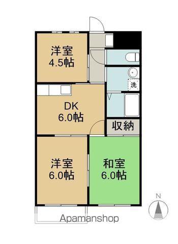 サンリッチ別名(3DK/3階)の間取り写真