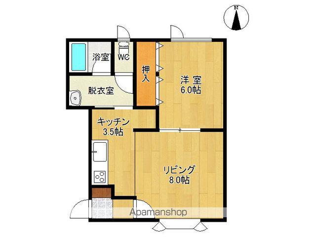 ハウスマエダ(1LDK/2階)の間取り写真