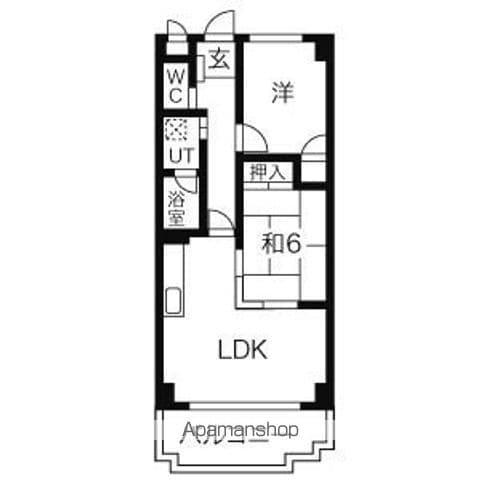 アミティ中村(2LDK/5階)の間取り写真
