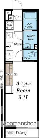 リブリ・北柏(ワンルーム/1階)の間取り写真