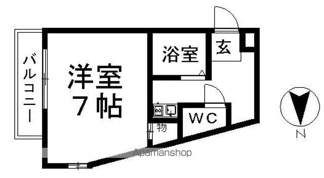 ドール新栄(1K/2階)の間取り写真