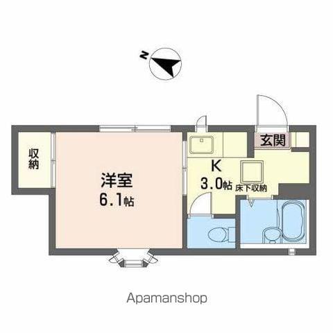 コートヴィレッジ原町(1K/1階)の間取り写真