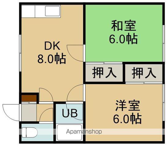 コーポスマイルⅡ(2DK/1階)の間取り写真