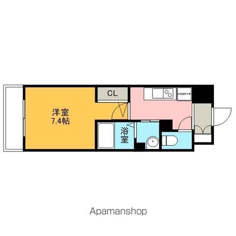 リバーコート砂田橋(1K/4階)の間取り写真