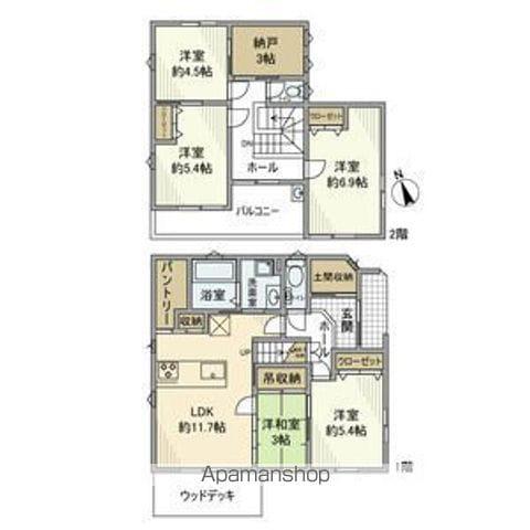 東海道本線 尾張一宮駅 徒歩13分 2階建 築13年(5LDK)の間取り写真