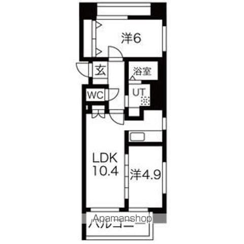 ルラシオン北9条通(2LDK/5階)の間取り写真