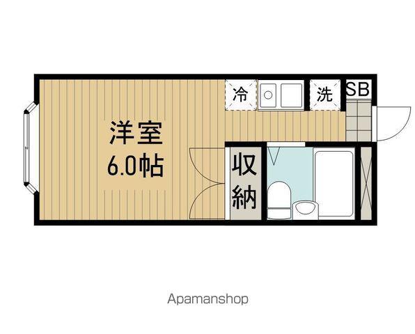 エデン成田東Ⅱ(1K/2階)の間取り写真