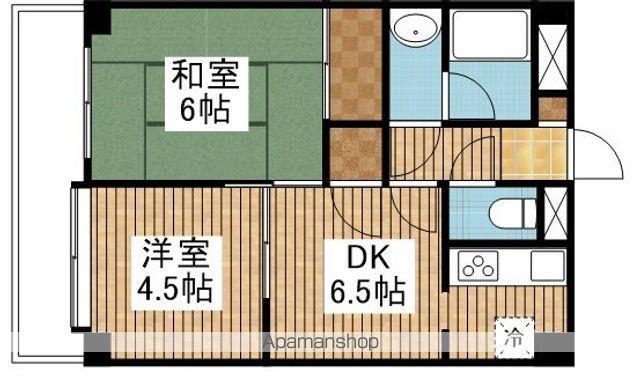 ダイアパレス本町第2(2DK/6階)の間取り写真