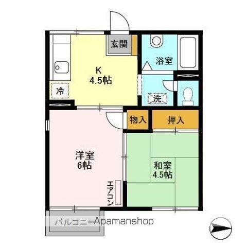 シティハイム(2K/1階)の間取り写真