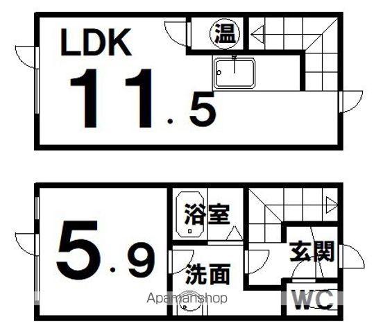 シンセイパレスＡ(1LDK)の間取り写真