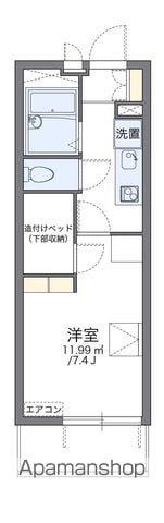 レオパレスSHIBATAⅢ(1K/4階)の間取り写真