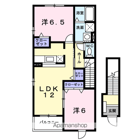 サンレジデンス(2LDK/2階)の間取り写真