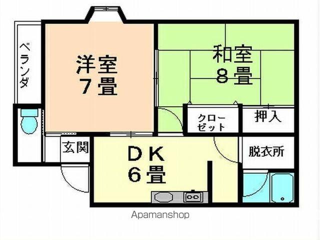 サンシェル・ササキ(2DK/2階)の間取り写真