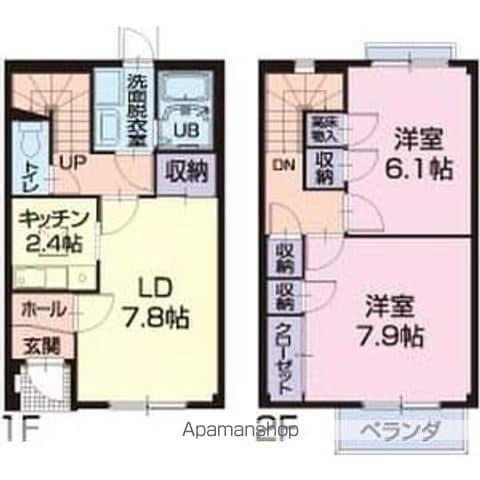 ヴィラＫーⅡ(2LDK)の間取り写真