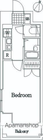 クレアシオン中野北(1K/4階)の間取り写真