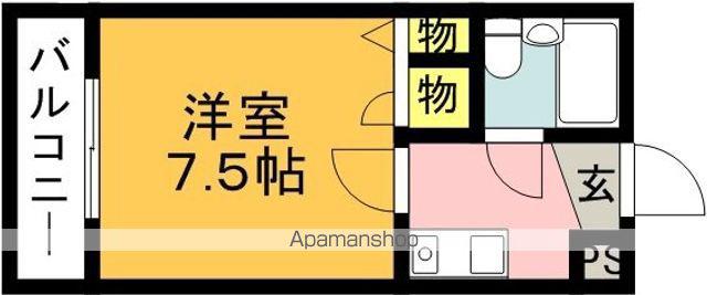 メゾン山美Ⅱ(1K/3階)の間取り写真
