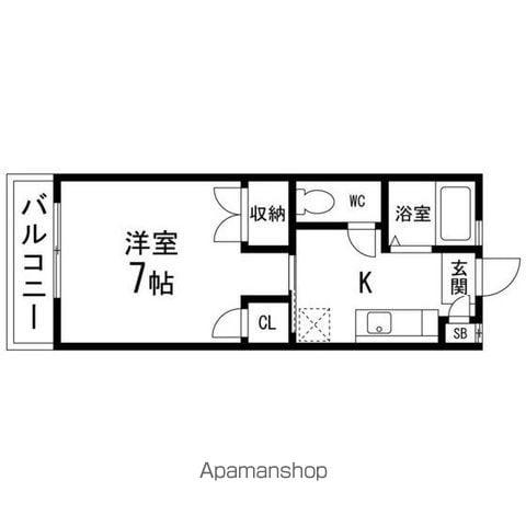 アーバンエイト(1K/1階)の間取り写真