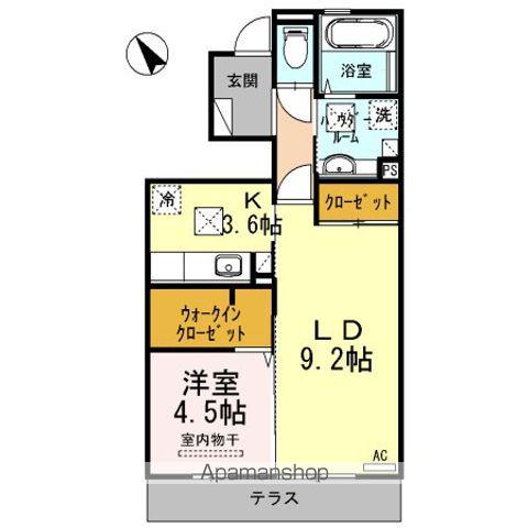 D-ROOM望(1LDK/1階)の間取り写真