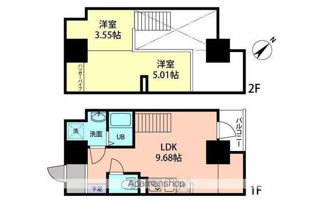 MODERN PALAZZO天神東グランM(1LDK/11階)の間取り写真