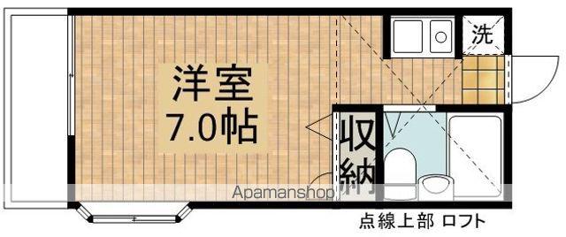 ホワイトロードB館2号棟(ワンルーム/2階)の間取り写真