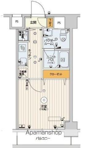 スカイコートパレス大島(1K/2階)の間取り写真