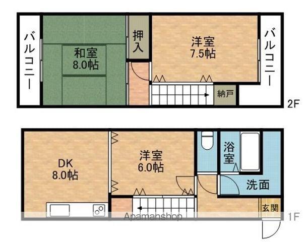神戸電鉄有馬線 花山駅 徒歩5分 2階建 築50年