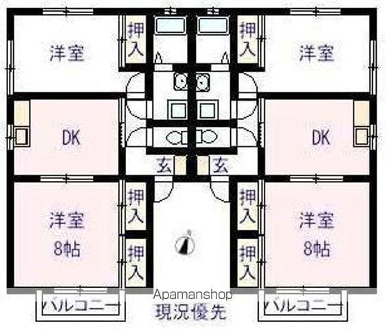 ヴォーヌングヒラハラ(2DK/2階)の間取り写真