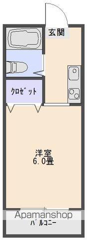 メゾン広島(1K/2階)の間取り写真