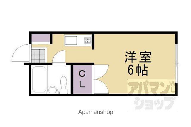 フレグランス菊水(1K/4階)の間取り写真