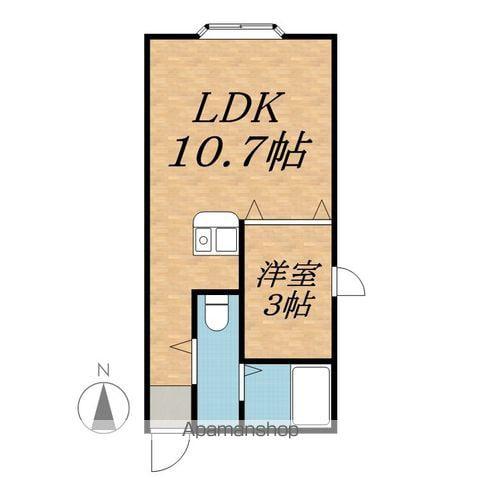 RIVER1233(1LDK/1階)の間取り写真