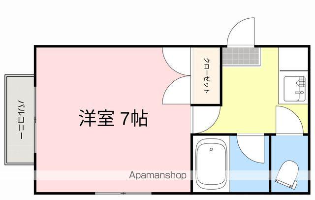 グランコート鹿野本町(1K/1階)の間取り写真