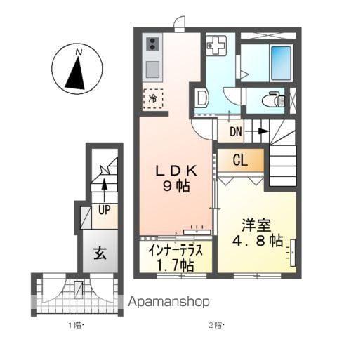 CIEL ETOILE (1LDK/2階)の間取り写真