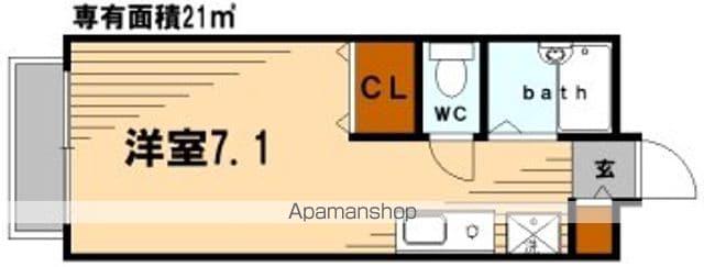 チェリーベル(ワンルーム/1階)の間取り写真