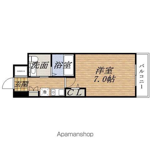 SERENITE本町 ROJI 02(1K/9階)の間取り写真