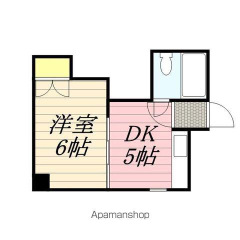 ライオネル水車町(1DK/4階)の間取り写真