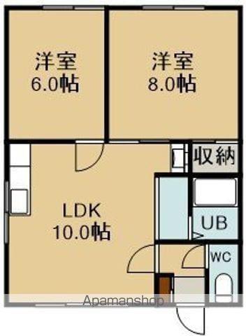 ラ・クール日吉(2LDK/1階)の間取り写真