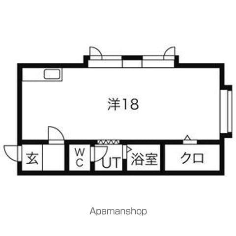 プラザ館ドーム前C(ワンルーム/2階)の間取り写真