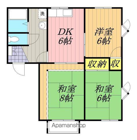 フレグランス五反田パレスA(3DK/2階)の間取り写真