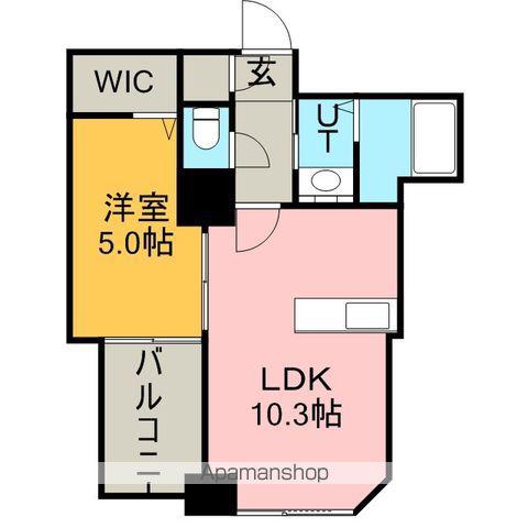 S-FORT北大前(1LDK/6階)の間取り写真