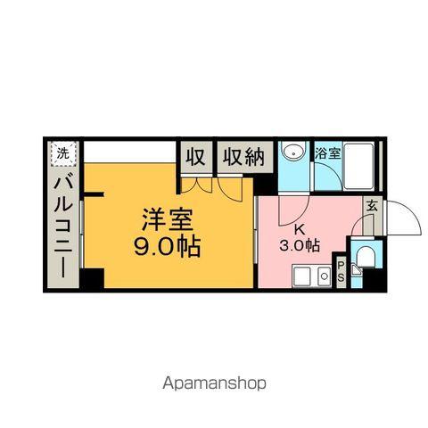 ランブイエ南福岡(1K/5階)の間取り写真