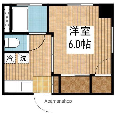 コーポラスゆたか(1K/3階)の間取り写真