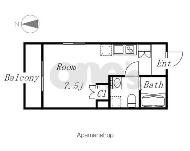 CASA AVENUE TSURUMAI(ワンルーム/4階)の間取り写真