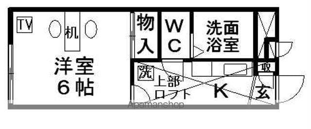 レオパレス青柳(1K/2階)の間取り写真