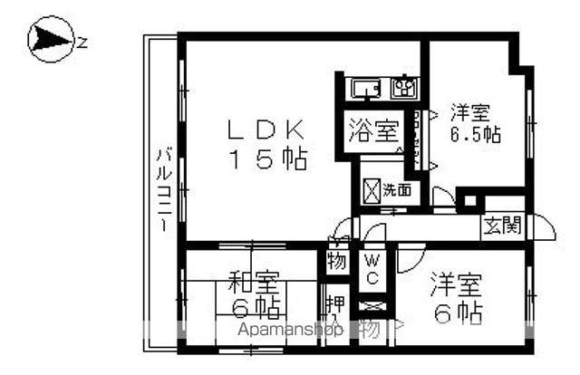 ファヴォール白壁(3LDK/2階)の間取り写真